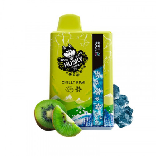 Электронная сигарета Хаски Аир Макс 2.0 8000 Киви лёд (Husky Airmax 2.0 8000 Chilly Kiwi)
